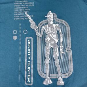 Star Wars Galaxy's Edge IG-11 Shirt Mens 3XL Blue Droid Depot Bounty Hunter Tee